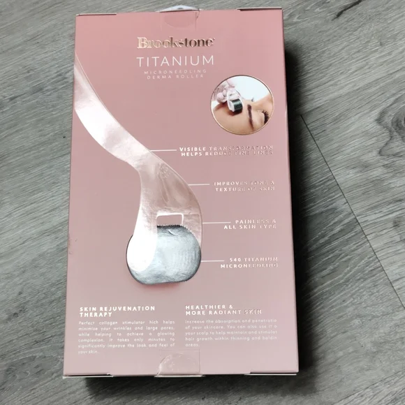 NIB Brookstone Titanium Microneedling Derma Facial Skincare Roller - Picture 5 of 8